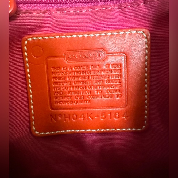 Coach - Vintage 2004 Orange Quilted Nylon & Leather Coach Mini Backpack With COA - Picture 3 of 11